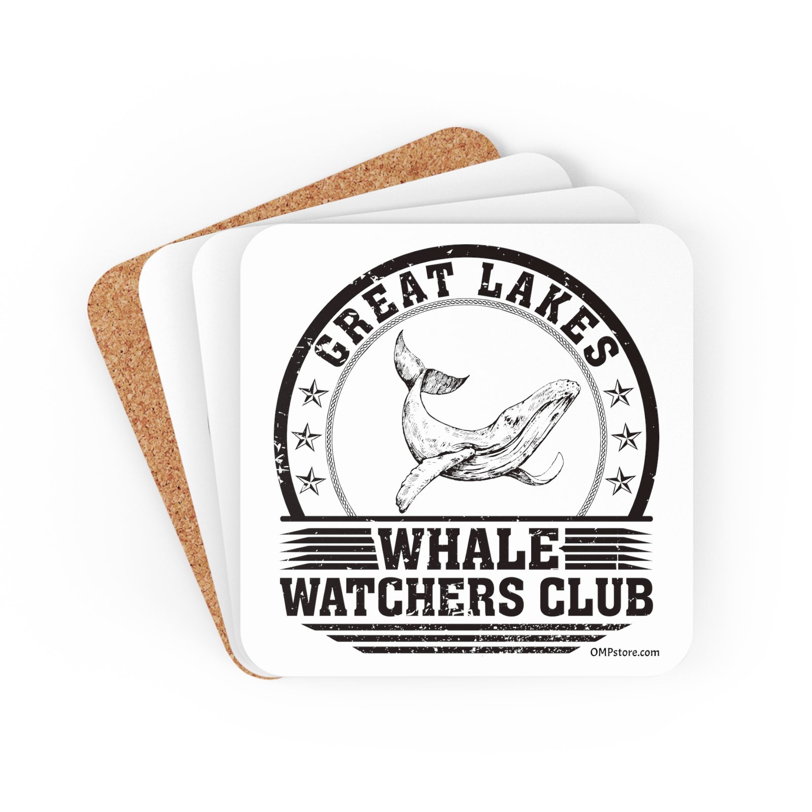 Great Lakes Whale Watchers - Corkwood Coaster Set