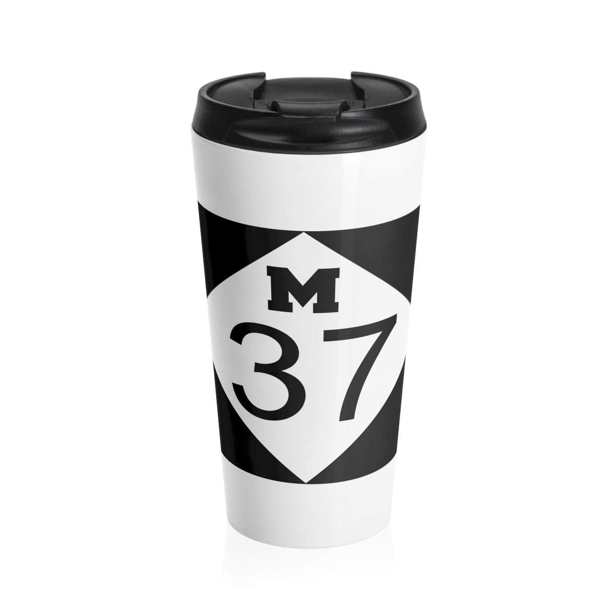 M37 White Stainless Steel Travel Mug - 15 oz.