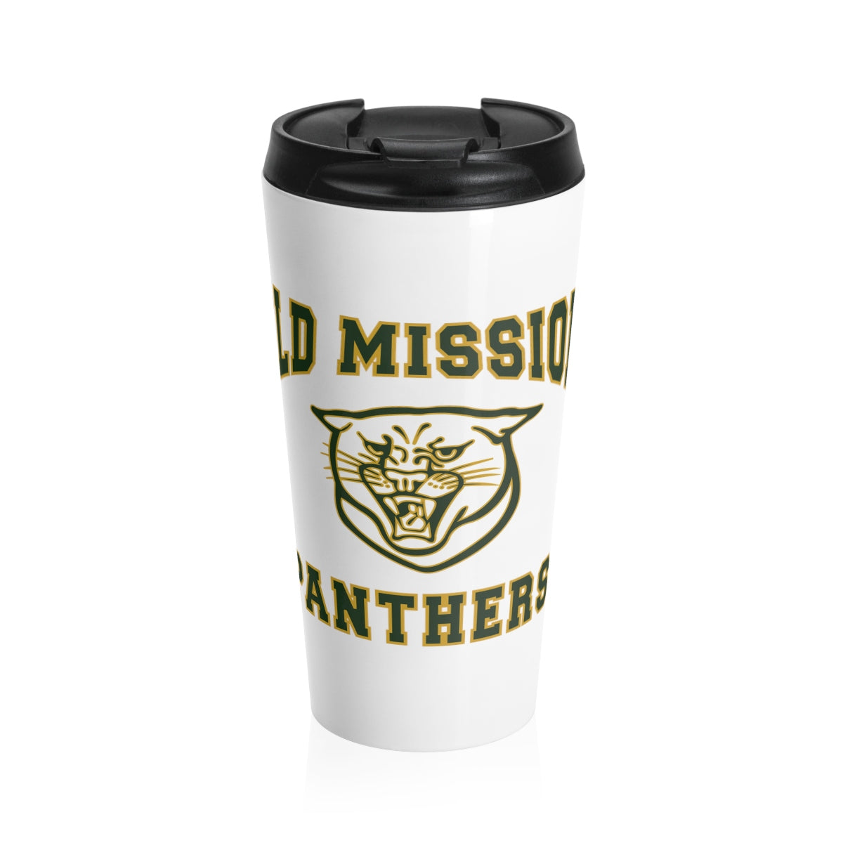 Old Mission Panthers White Stainless Steel Travel Mug - 15 oz.