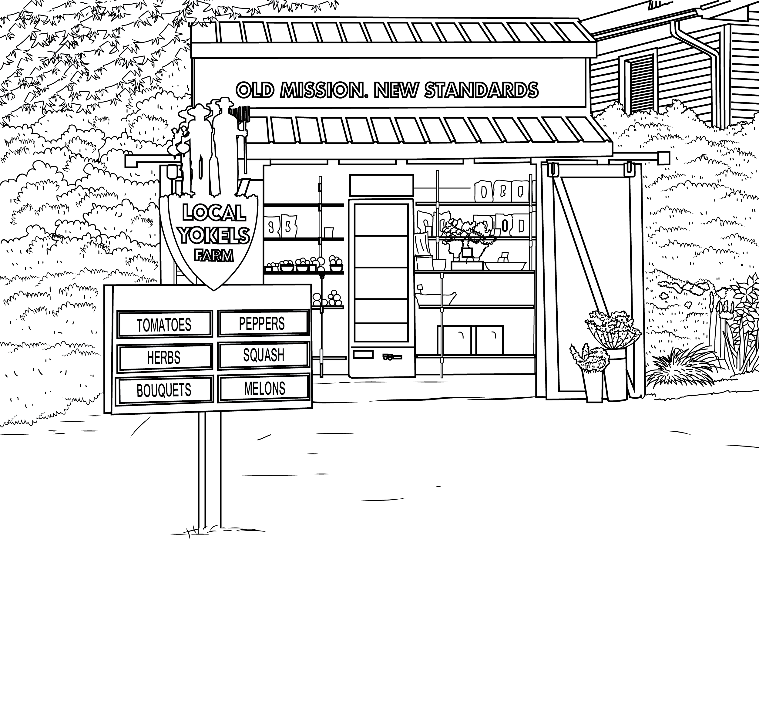 Worksheet Color Store Grocery Store Coloring Page