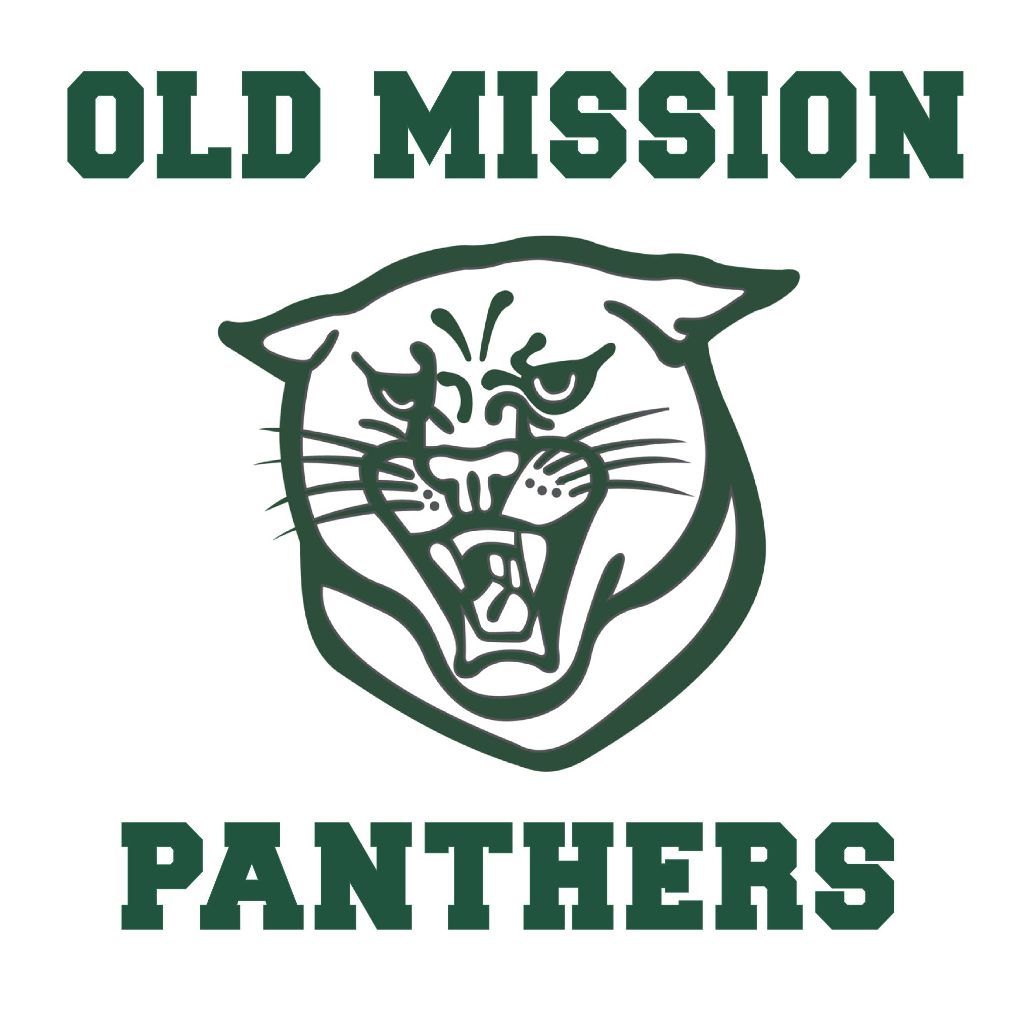 Old Mission Panthers Square Vinyl Sticker