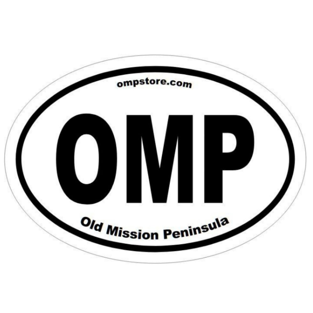 OMP Oval Vinyl Sticker