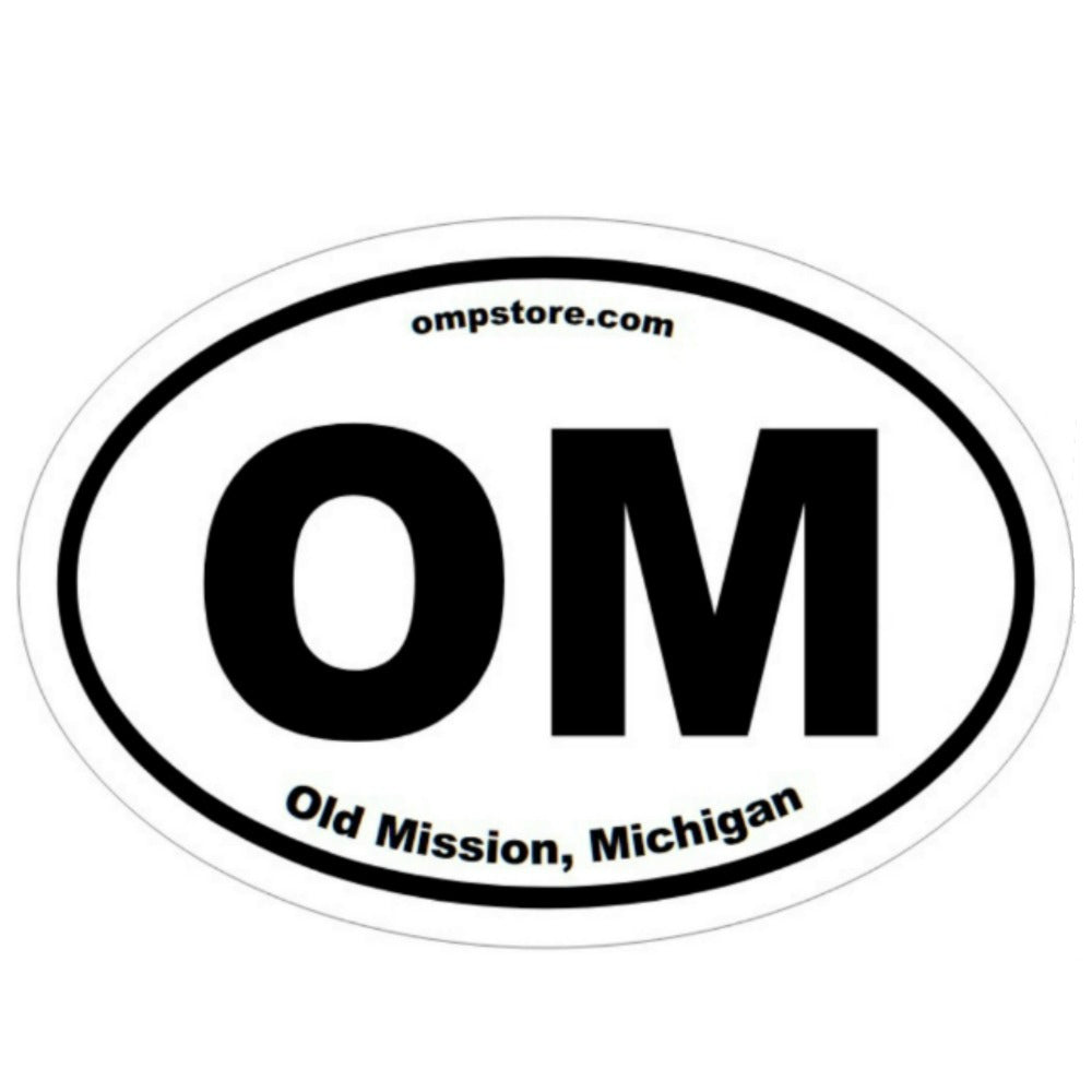 OM Oval Vinyl Sticker