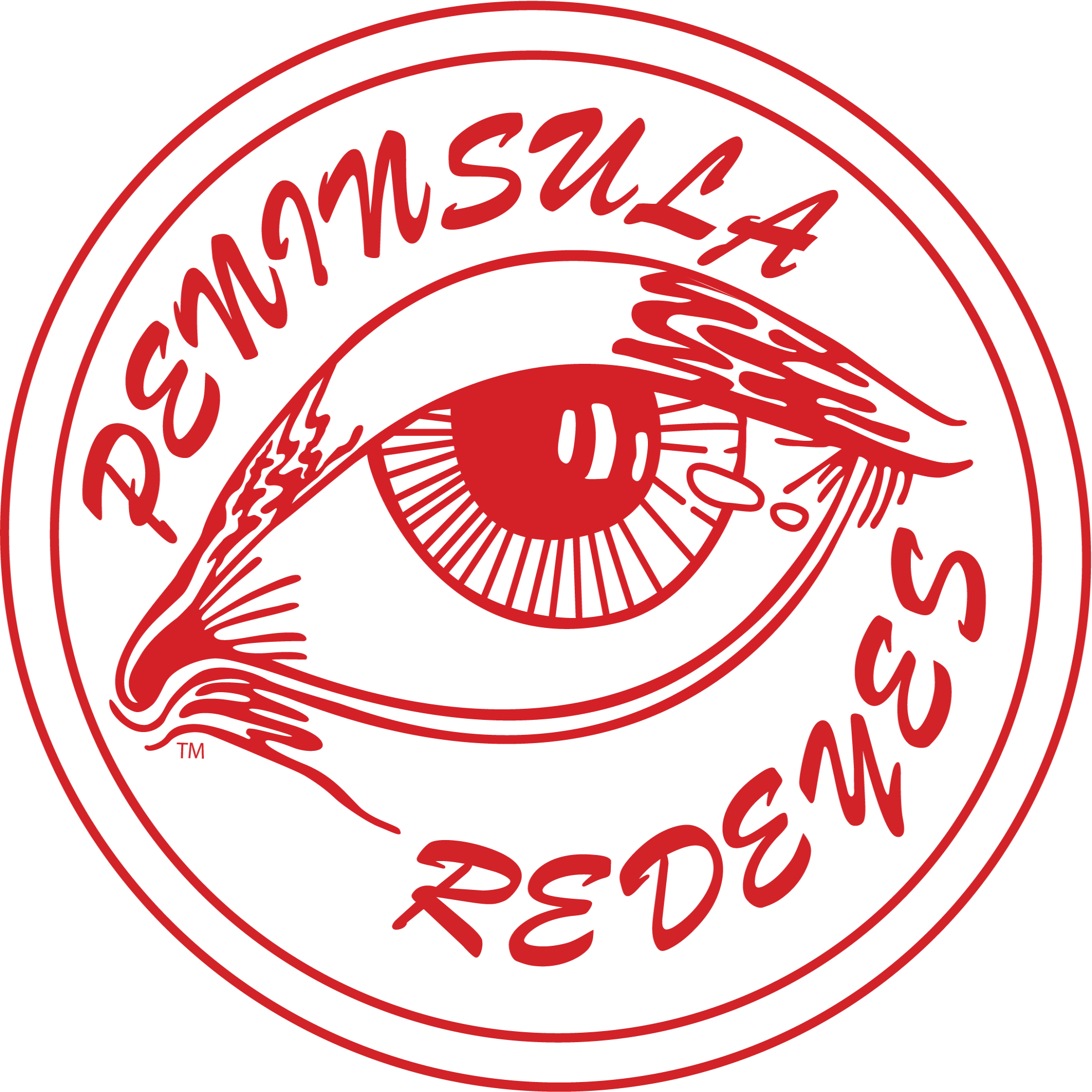 Peninsula Redeyes Round Vinyl Sticker